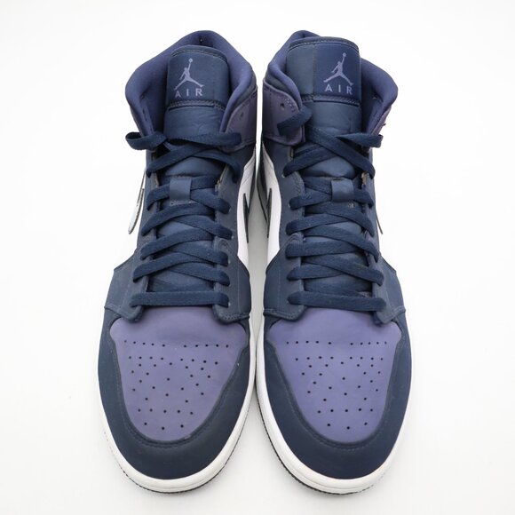 Nike Air Jordan 1 Mid Men's Size 12 Obsidian Sanded Purple Athletic Sneakers - Picture 2 of 9